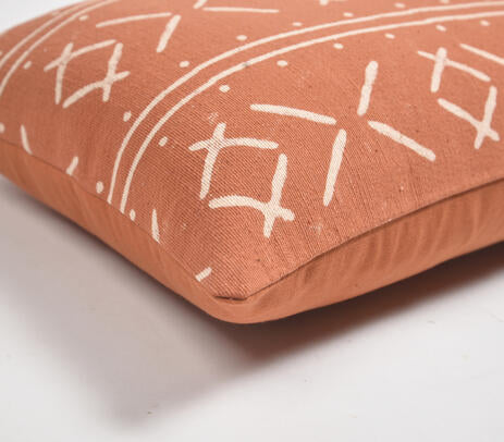 Tribal Monochrome Cotton Lumbar Cushion Cover