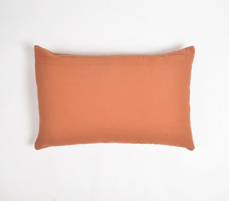 Tribal Monochrome Cotton Lumbar Cushion Cover