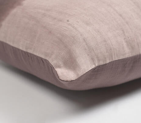 Textured Ombre Cotton Linen Lumbar Cushion Cover