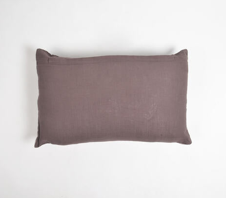Textured Ombre Cotton Linen Lumbar Cushion Cover