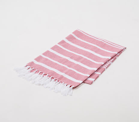 Red Yarn-dyed Hammam Towel