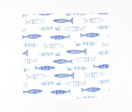 Printed Fish Table Napkins (Set of 4)