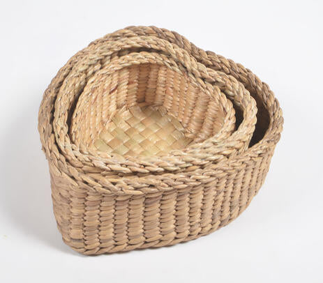 Water Hyacinth Nesting Storage Baskets (Set of 3)