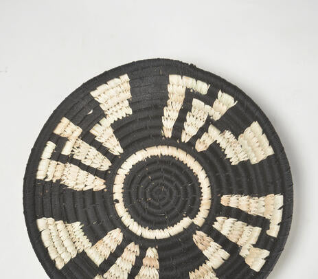 Handwoven Monochrome Tribal Wall Plate
