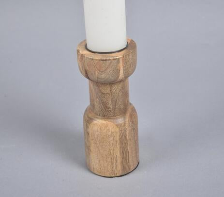 Raw & Earthy Mango Wood Candle Holder