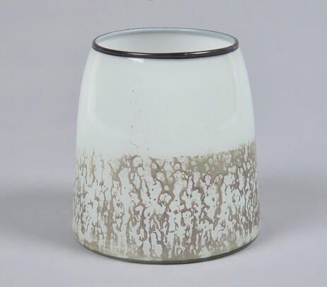 Drip Frosted Abstract Glass Votive