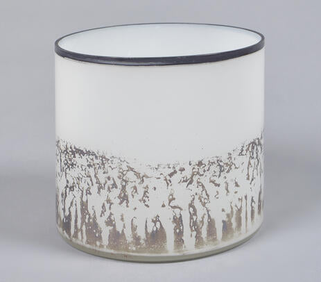 Drip Frosted Abstract Round Glass Votive