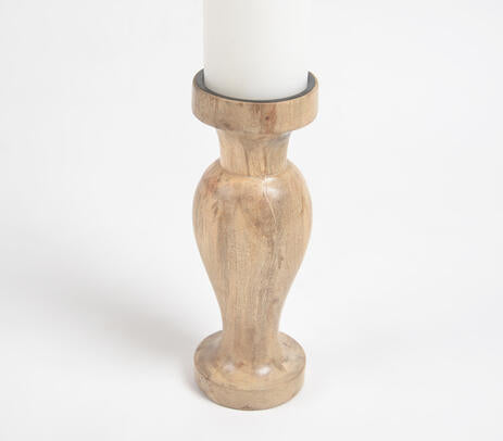 Classic Turned Wooden Candle Holder