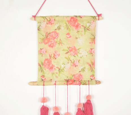 Botanical Printed Wall Hanging with Tassels