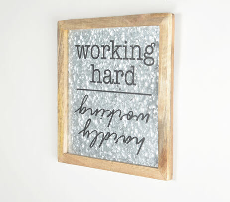 Handmade Wooden 'Barely Working' Wall Decor