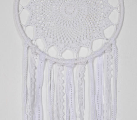 Fringed Crochet Ivory Dreamcatcher