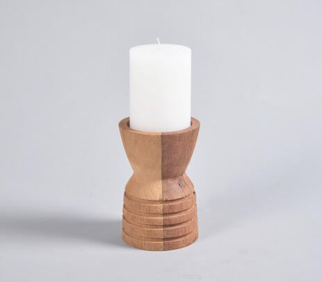 Handcrafted Recycled Wood Candle holder