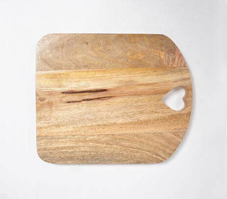 Heart Cut-Out Mango Wood Chopping Board