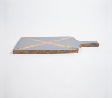 Enamelled Mango Wood Slate Grey Chopping Board