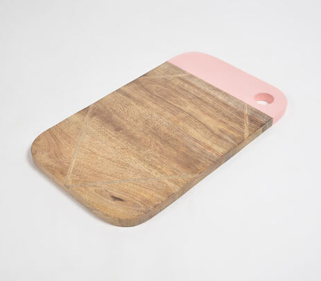 Pastel Resin & Wood Colorblock Chopping board