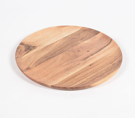 Hand Cut Acacia wood plates (set of 3)