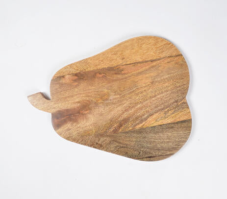 Hand Cut Mango Wood Pear-Shaped Chopping Board