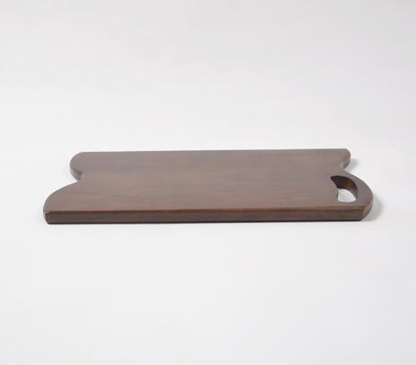 Handmade Dark Polished Acacia Wood Serving Board