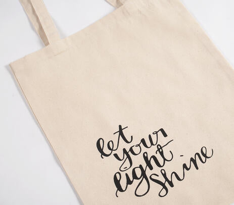 Let your light shine' Canvas Tote bag