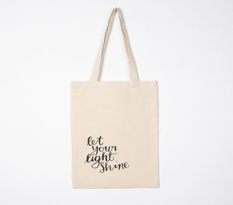 Let your light shine' Canvas Tote bag