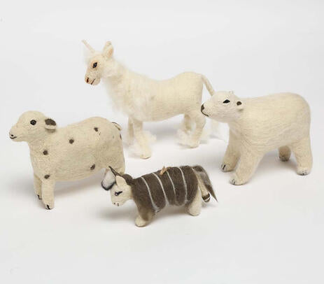 Handmade Felt Cotton Polar Bear Toy