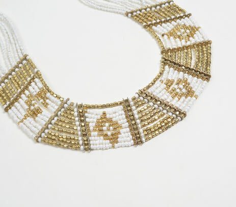 Statement Beaded Layered Necklace