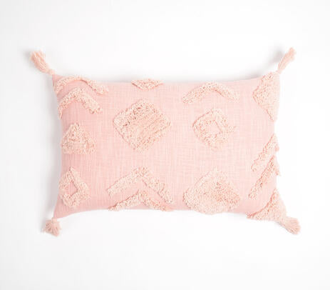 Tufted Pink Diamonds Rectangle Cushion Cover