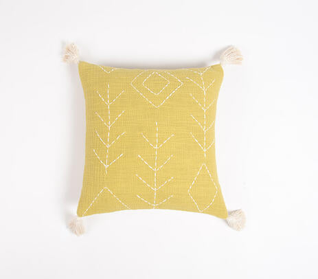 Embroidered Cotton Cushion Cover