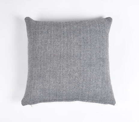 ZigZag Printed Woolen Blend Cushion Cover