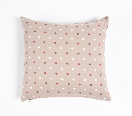 Printed Dots Cotton Cushion Cover