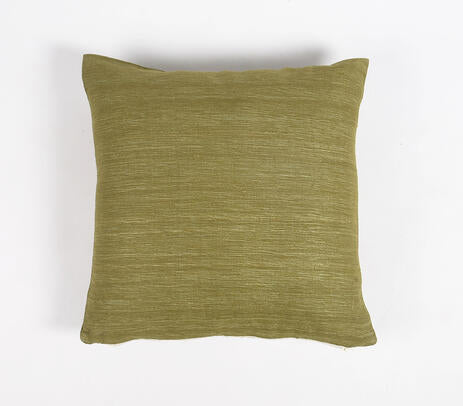 Solid Olive Silk Cushion cover
