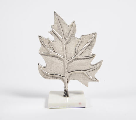 Antique Aluminium Maple Leaf Tabletop Decorative