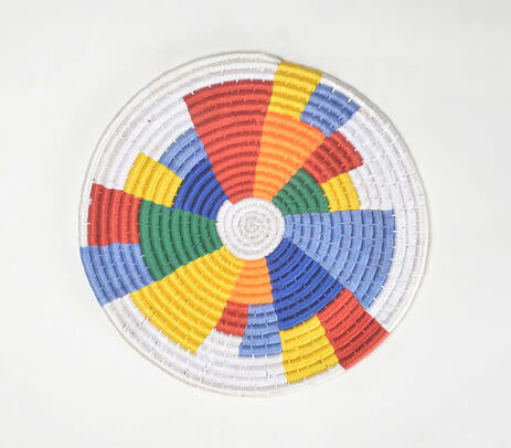 Handwoven Spiral Colorpop Wall Plate