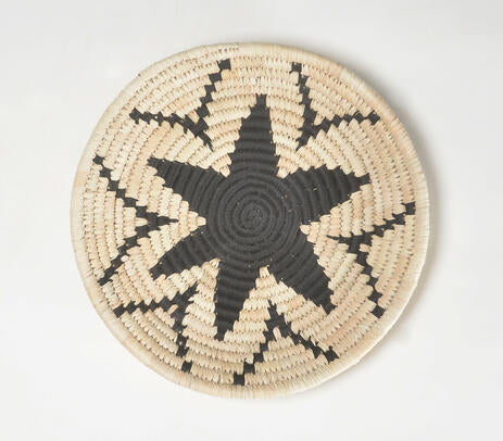 Handwoven Floral Round Wall Plate