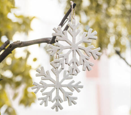 Christmas Snowflake Felt Ornaments (set of 2)