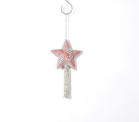 Hand Embroidered Christmas Star Ornament