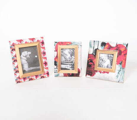 Vintage Peony Photo frames (set of 3)