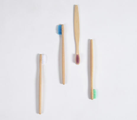 Assorted Bamboo Toothbrushes (set of 4)