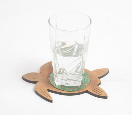Recycled Circuit Board & MDF Turtle-Shaped Coaster