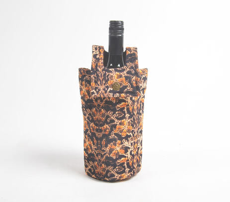 Floral Jungle fabric wine Bottle bag