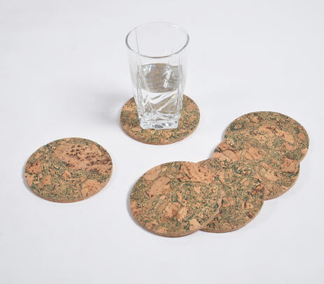 Hand Cut Cork Costers (Set of 6)