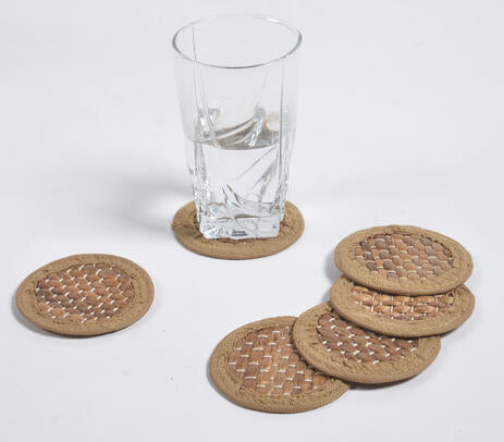Woven Water Hyacinth Coasters (set of 6)