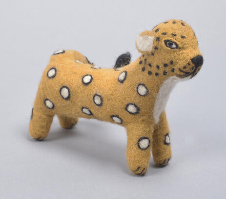 Handmade Felt Cotton Cheetah Toy