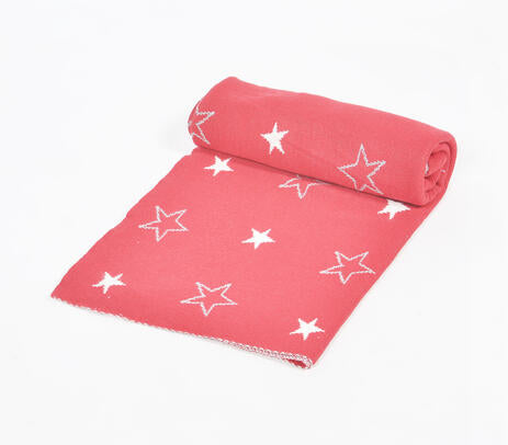 Knitted Cotton Starry Baby Blanket