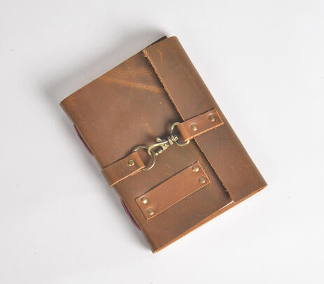 Metal Accented Leather Diary