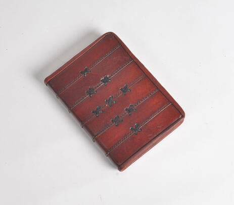 Stitched Crosses Red Leather Diary