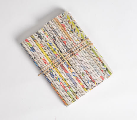 Recycled Rolled Newspaper Diary
