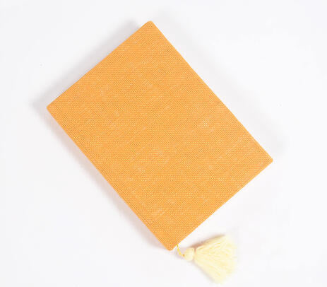 Hand Bound Fabric Diary with Tassel Bookmark